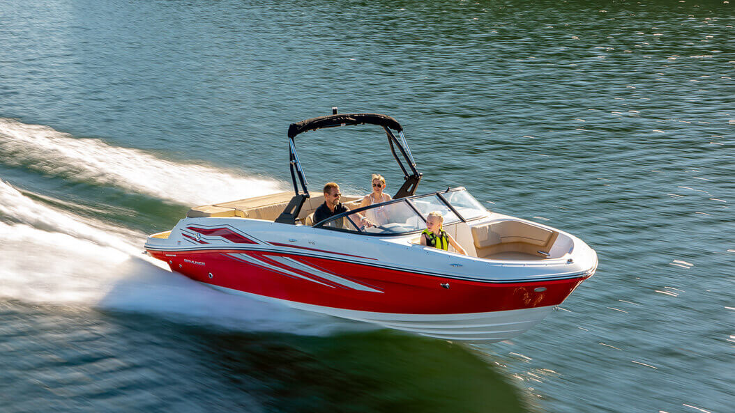 Boat Club Speed Boat out on the water Canyon Lake Marina